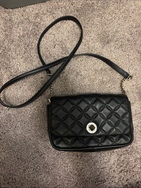 Black Quilted Crossbody Bag with Turn-Lock Closure Kate spade